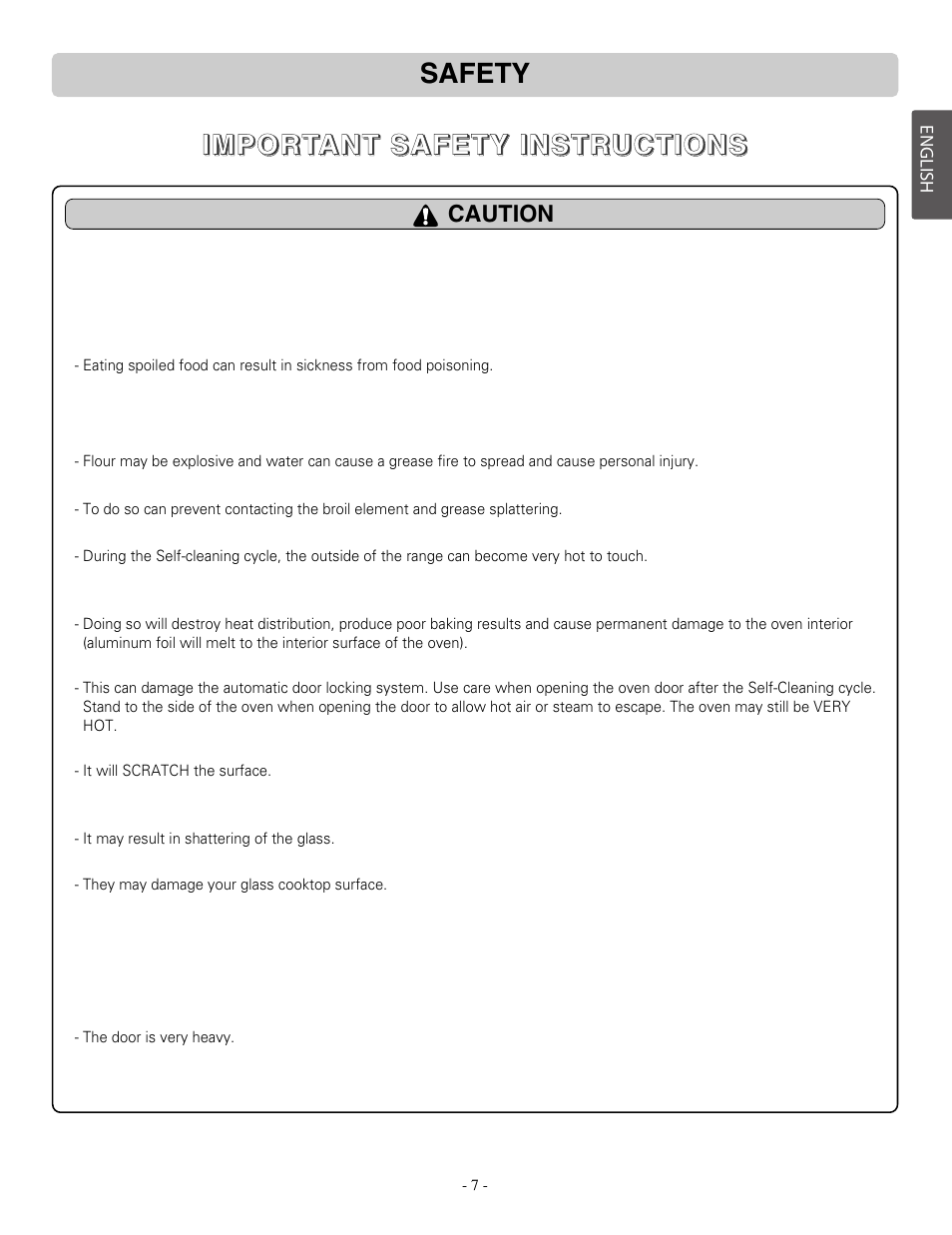 LG LRE30757ST User Manual | Page 7 / 41