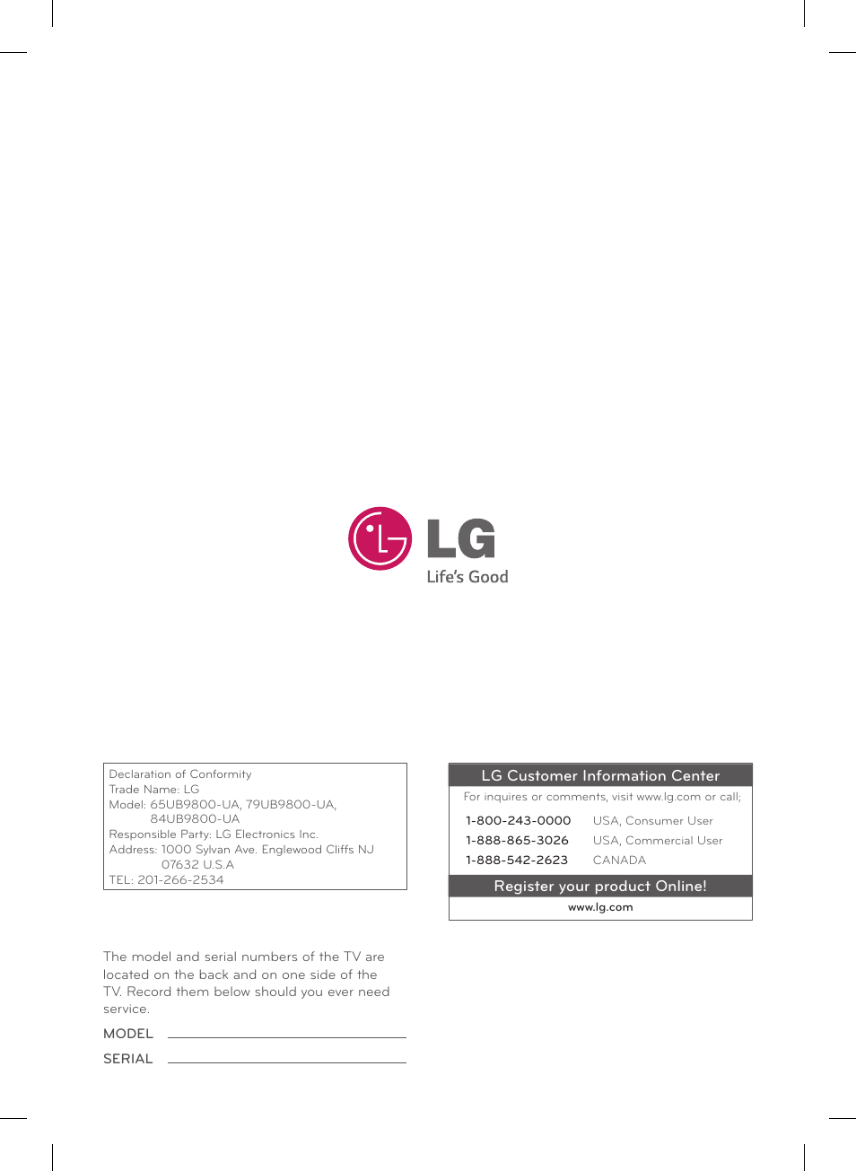 LG 84UB9800 User Manual | Page 40 / 40