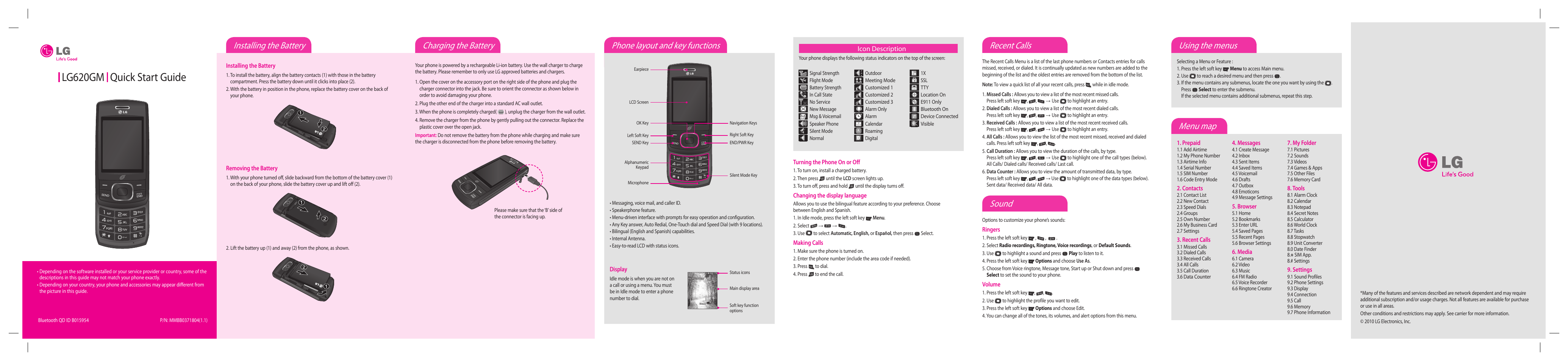 LG LG620GM User Manual | 2 pages