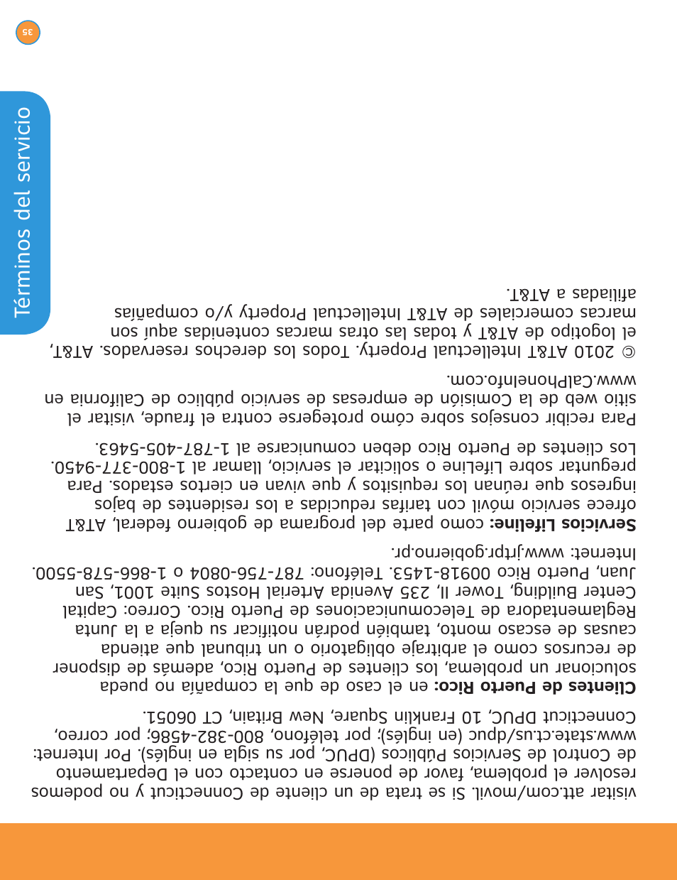 Términos del servicio | LG P506 User Manual | Page 36 / 72