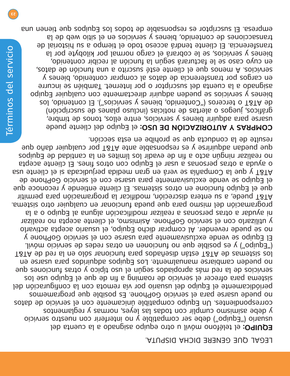 Términos del servicio | LG P506 User Manual | Page 48 / 72