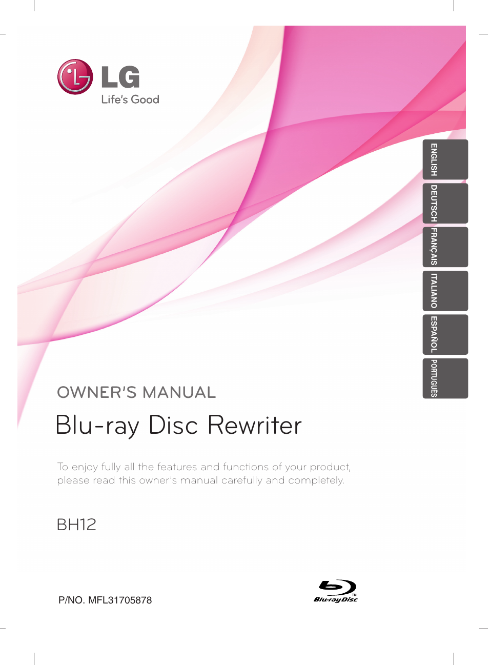 LG BH12LS38 User Manual | 15 pages
