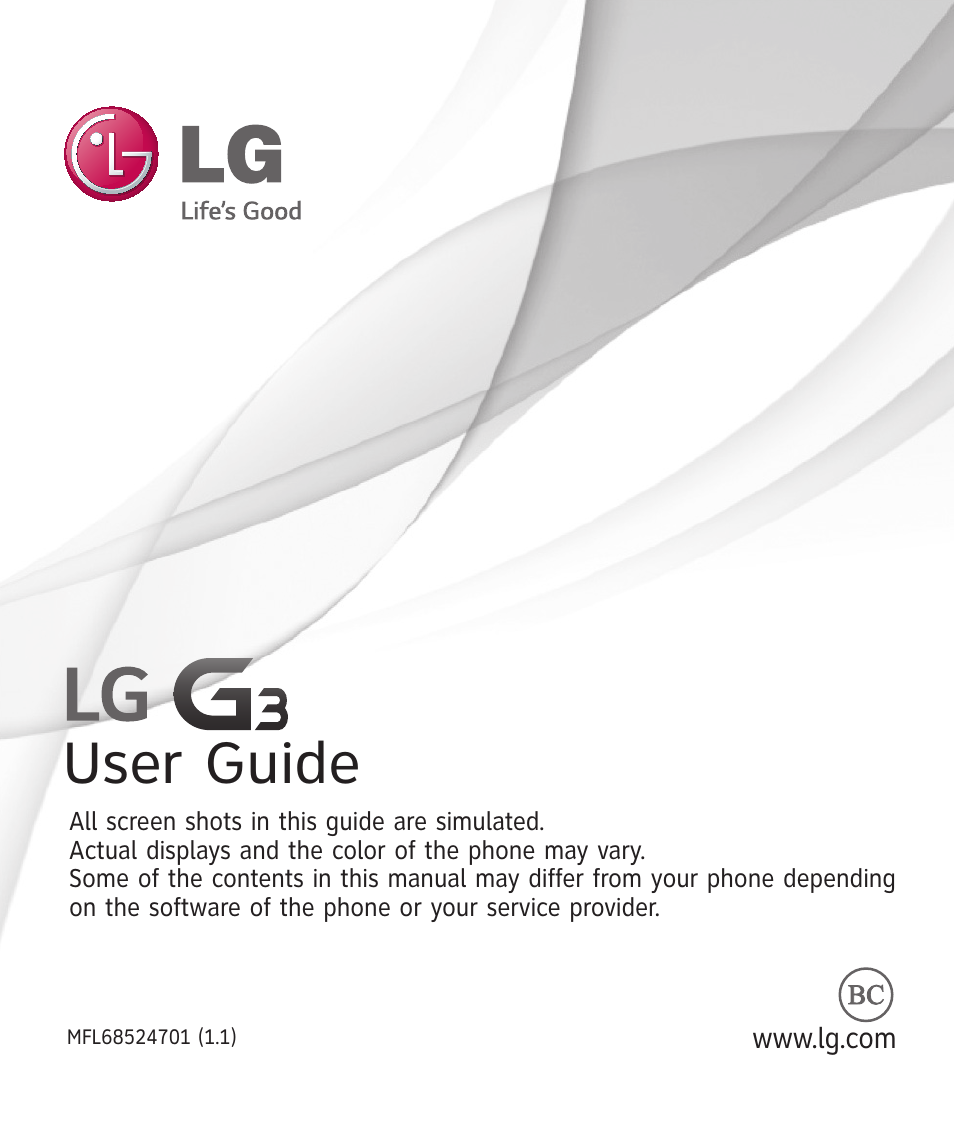 LG LGD850 User Manual | 131 pages