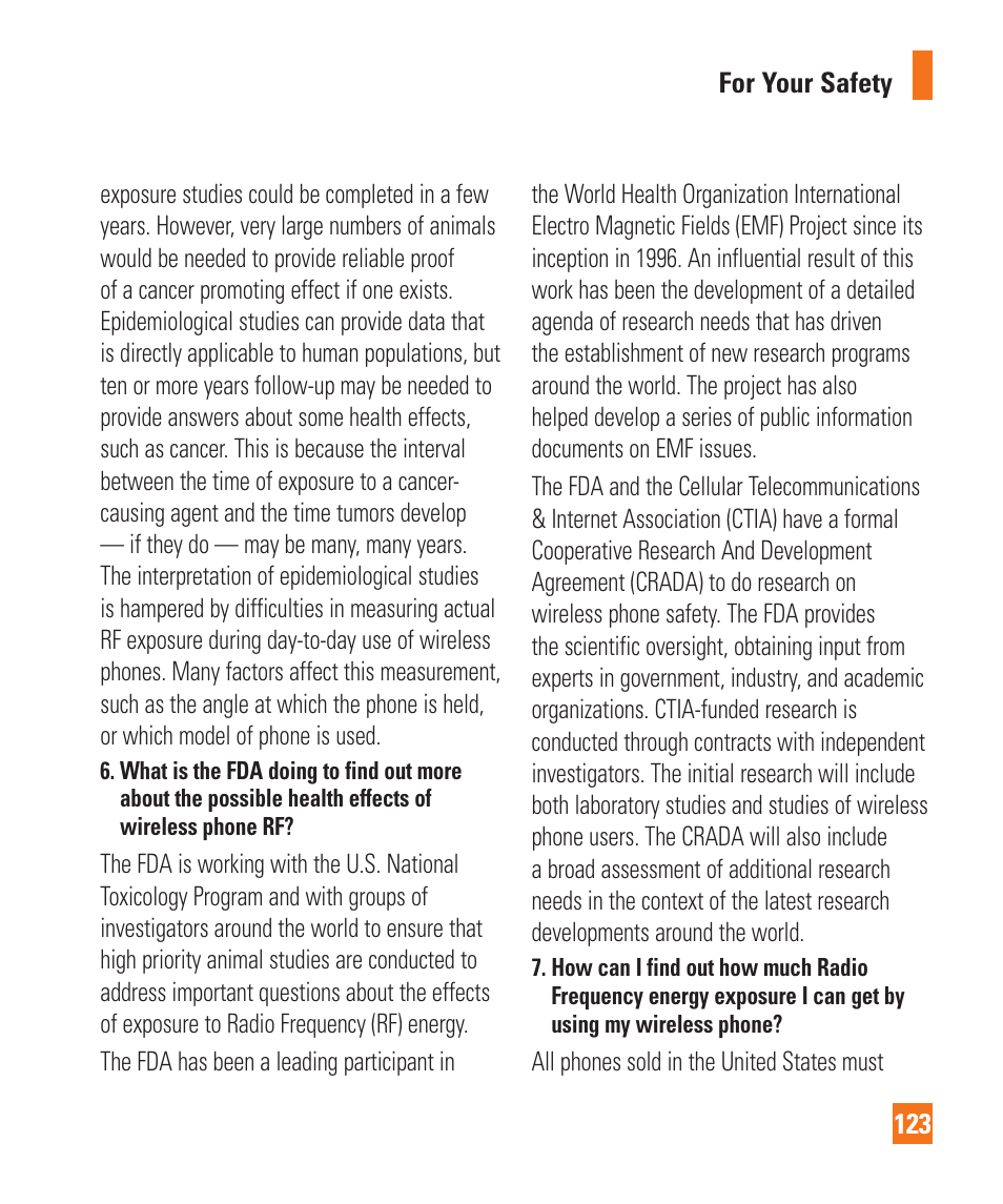 LG LGD850 User Manual | Page 123 / 131