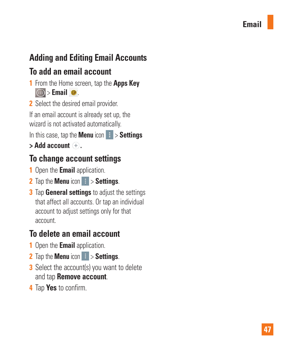 LG LGD850 User Manual | Page 47 / 131