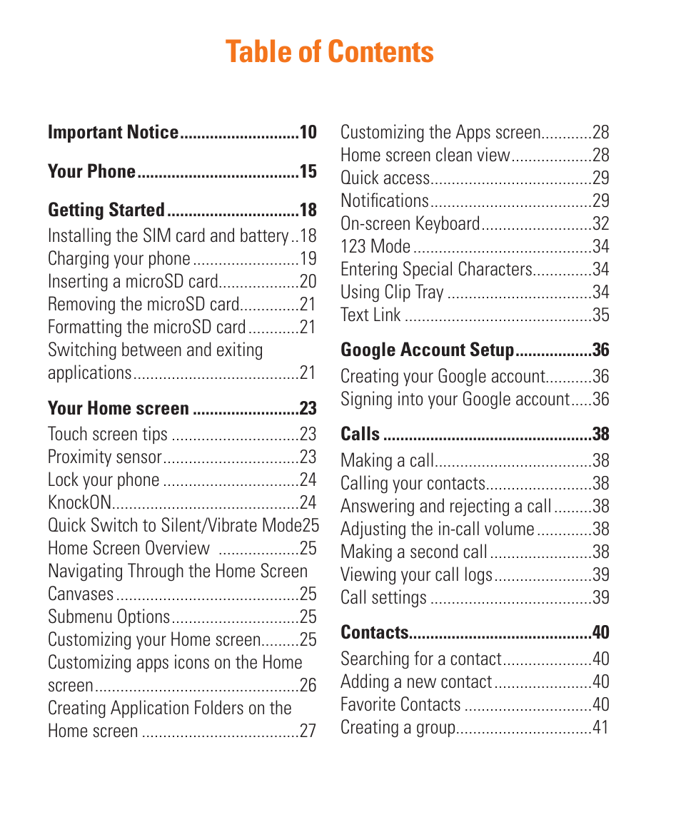 LG LGD850 User Manual | Page 6 / 131