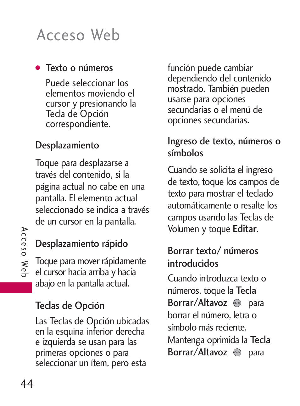 Acceso web | LG LG505C User Manual | Page 164 / 245