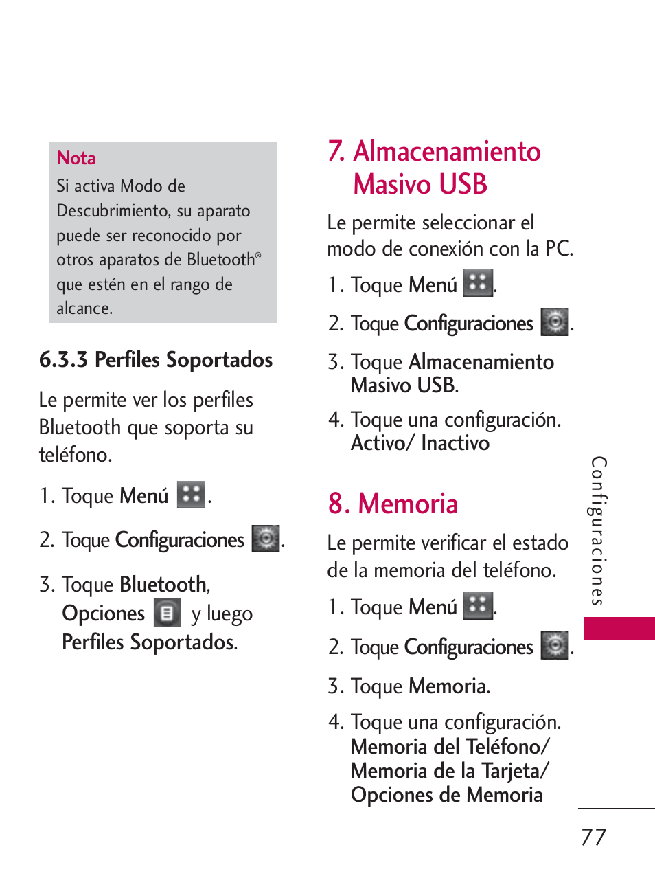 Almacenamiento masivo usb | LG LG505C User Manual | Page 197 / 245