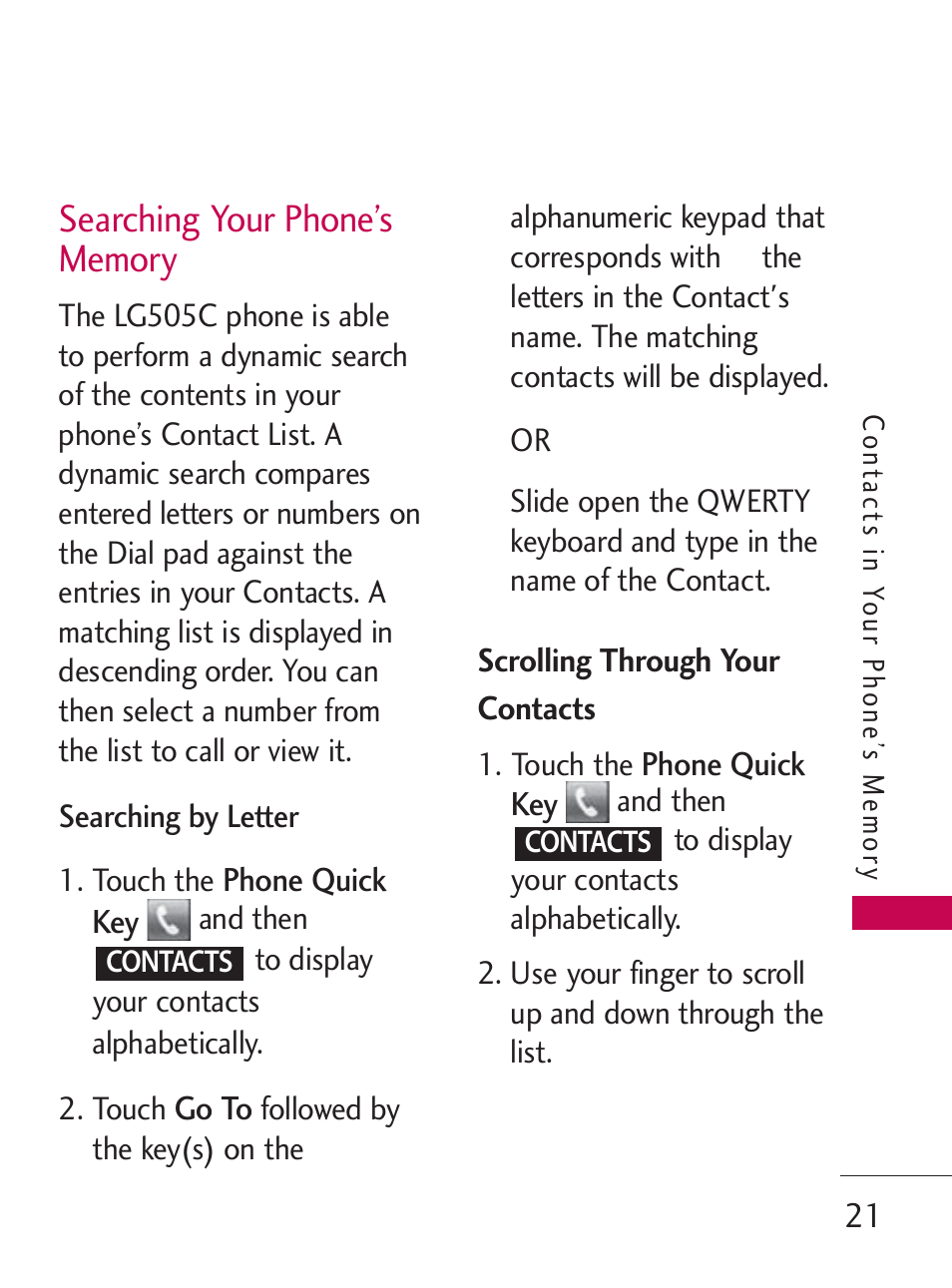 LG LG505C User Manual | Page 23 / 245