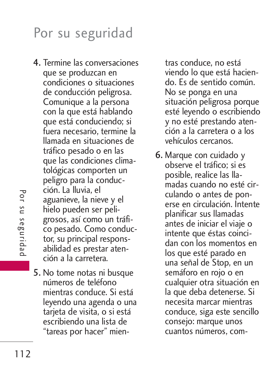 Por su seguridad | LG LG505C User Manual | Page 232 / 245