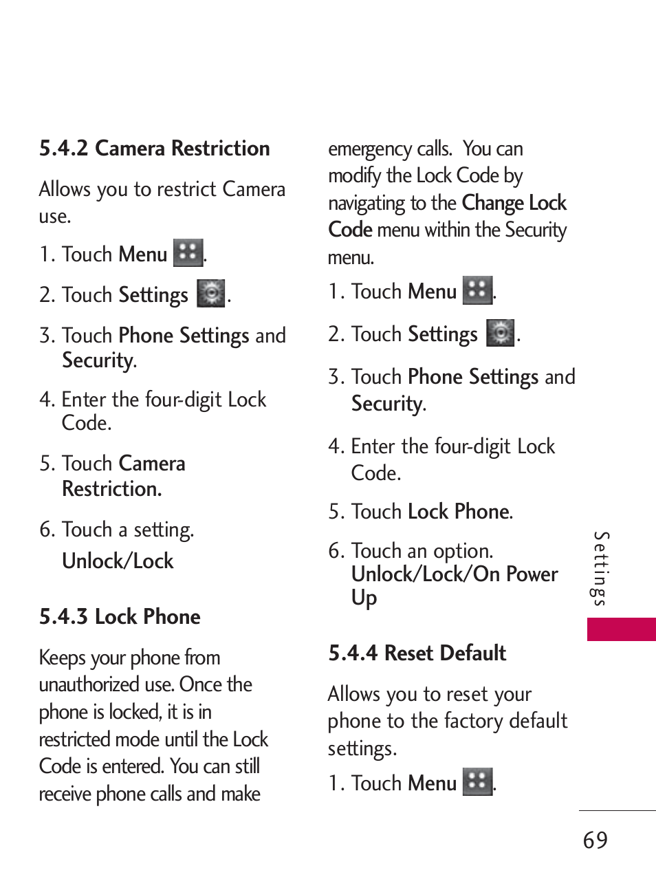 LG LG505C User Manual | Page 71 / 245