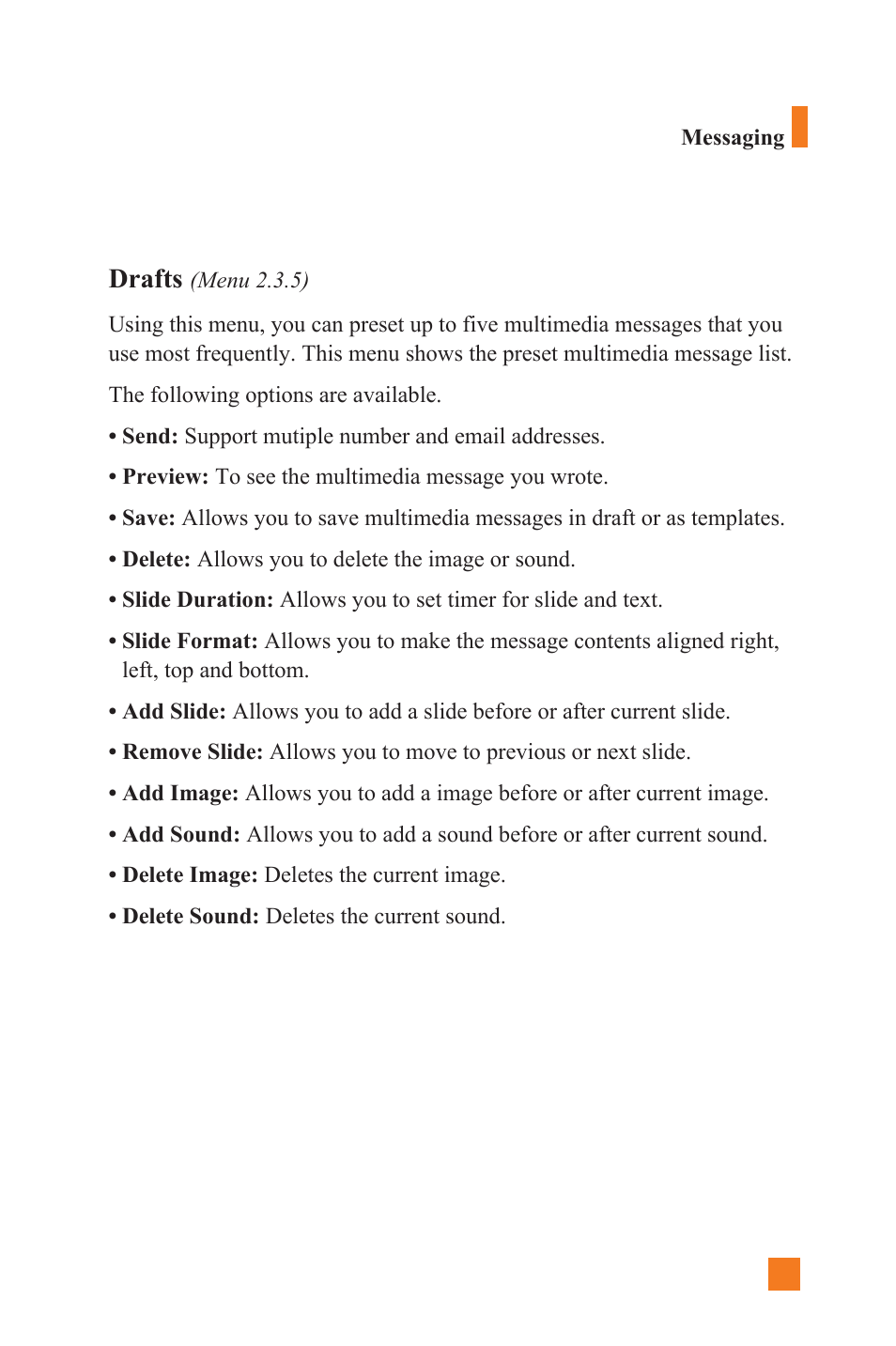 Drafts | LG L1400 User Manual | Page 59 / 132