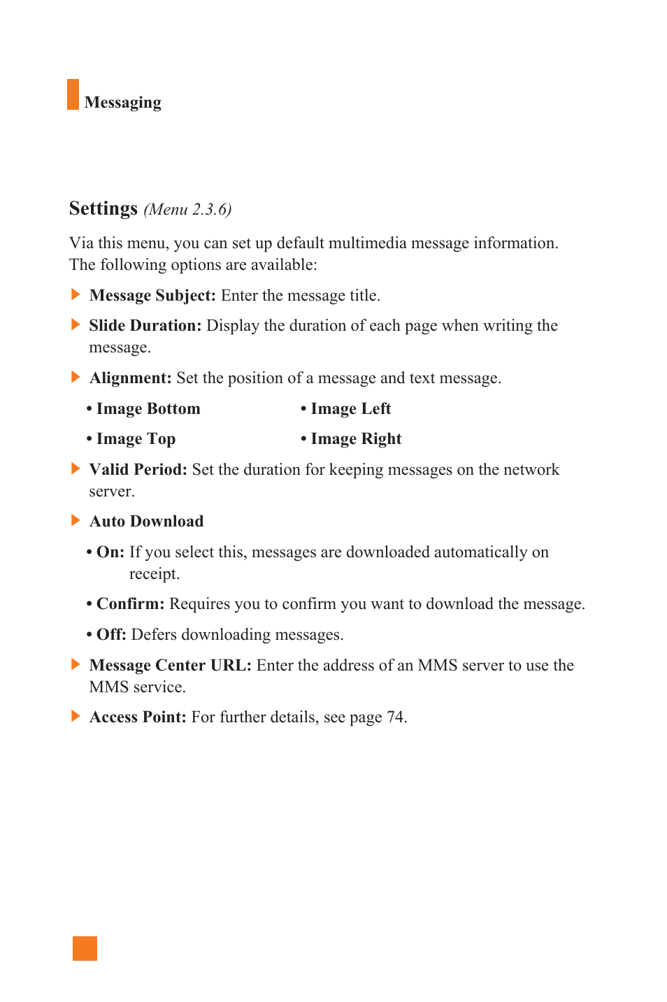 Settings | LG L1400 User Manual | Page 60 / 132