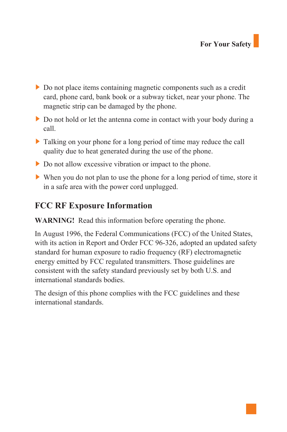 Fcc rf exposure information | LG L1400 User Manual | Page 9 / 132