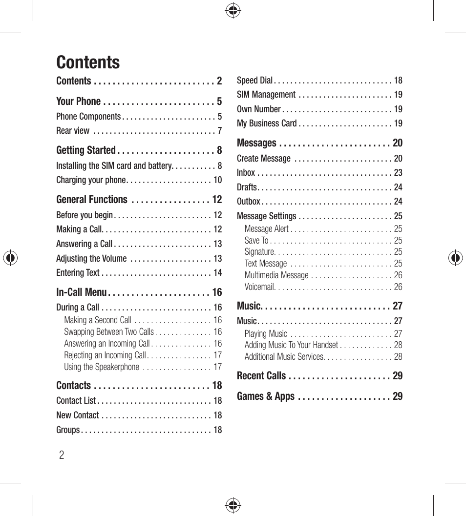 LG LG440G User Manual | Page 4 / 122