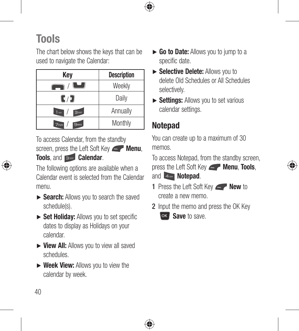 Tools | LG LG440G User Manual | Page 42 / 122