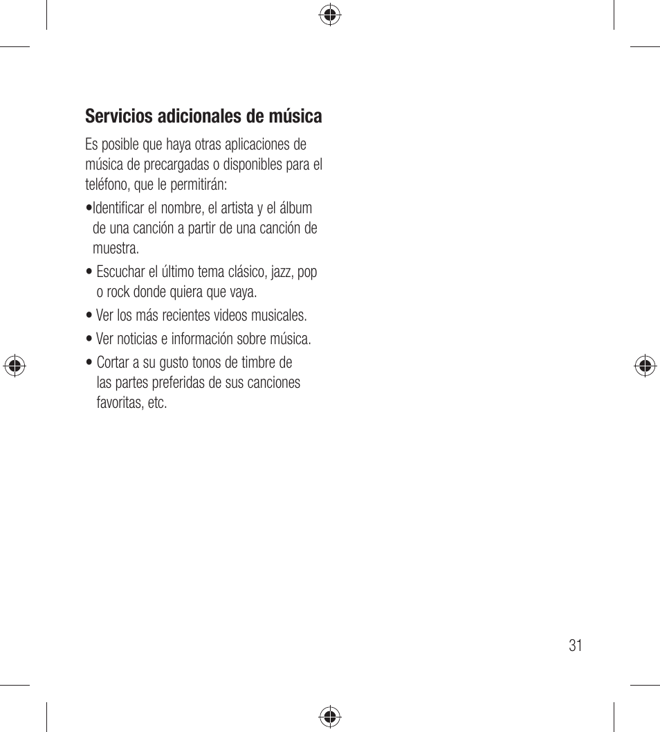 Servicios adicionales de música | LG LG440G User Manual | Page 91 / 122