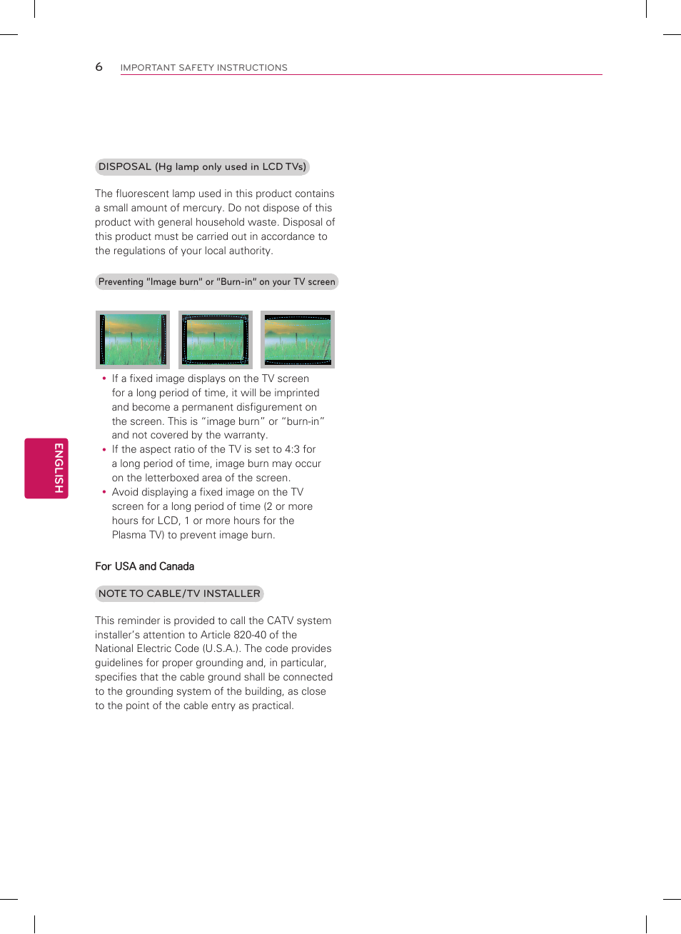 LG 55LM9600 User Manual | Page 6 / 40