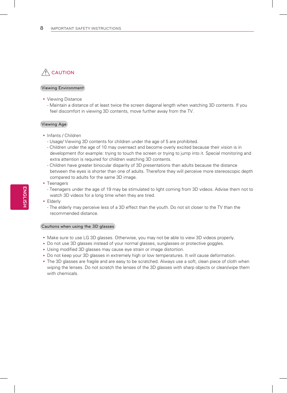 LG 55LM9600 User Manual | Page 8 / 40