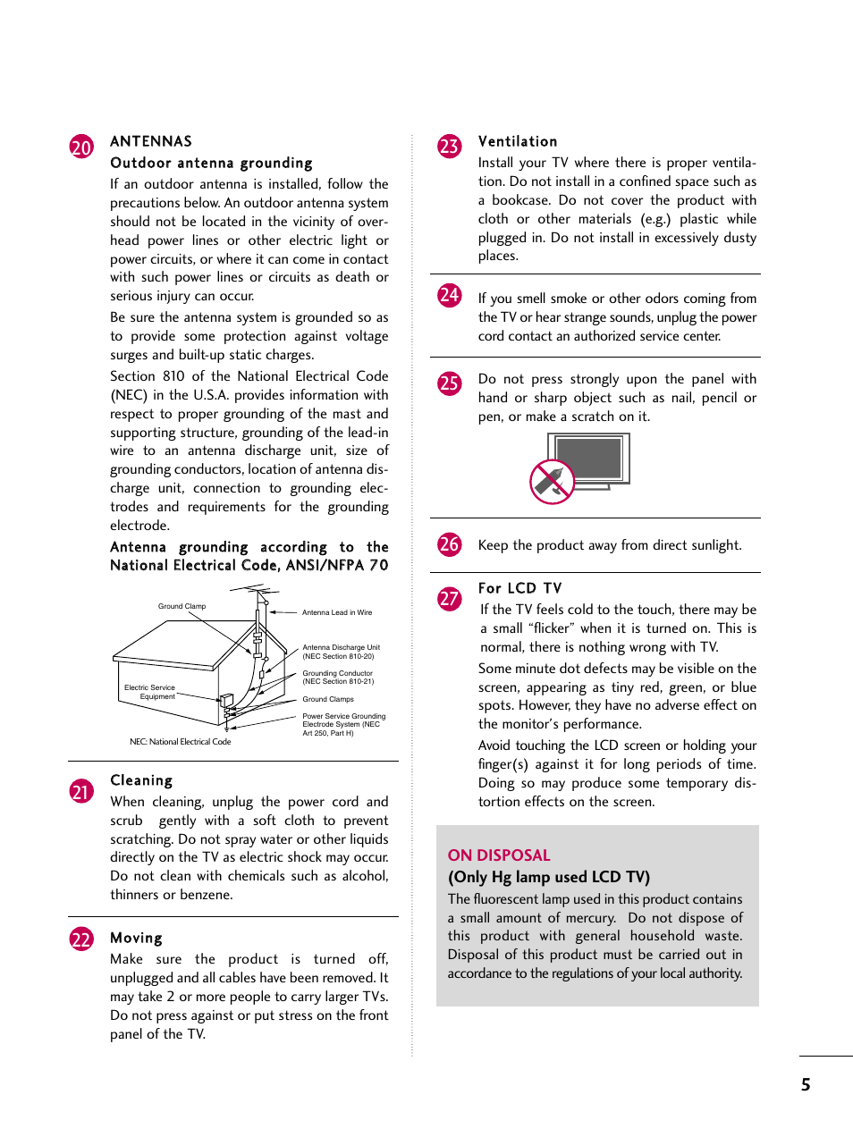 LG 22LU55-UB User Manual | Page 5 / 136