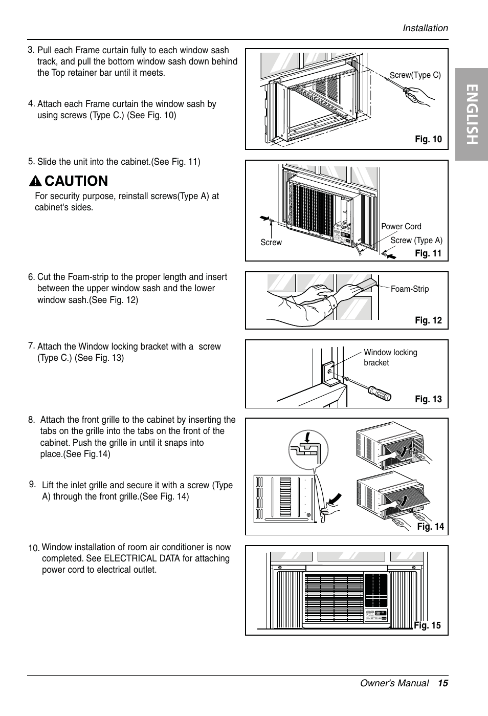 English | LG LW1810HR User Manual | Page 15 / 44