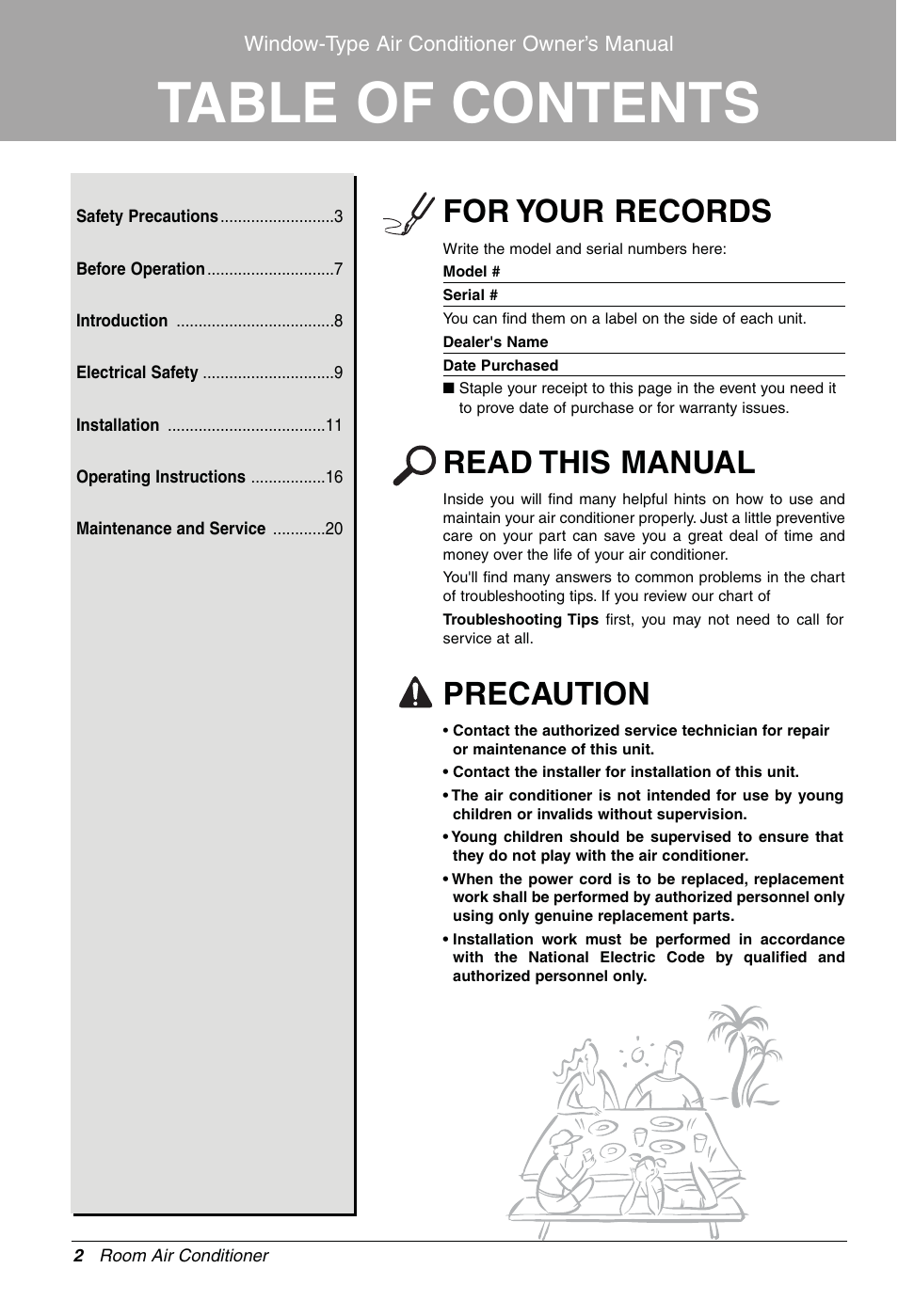 LG LW1810HR User Manual | Page 2 / 44