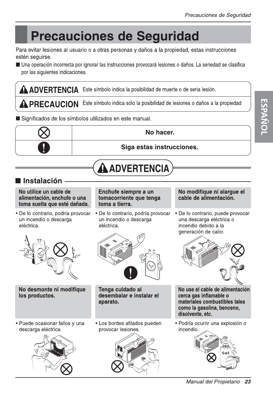 LG LW1810HR User Manual | Page 23 / 44