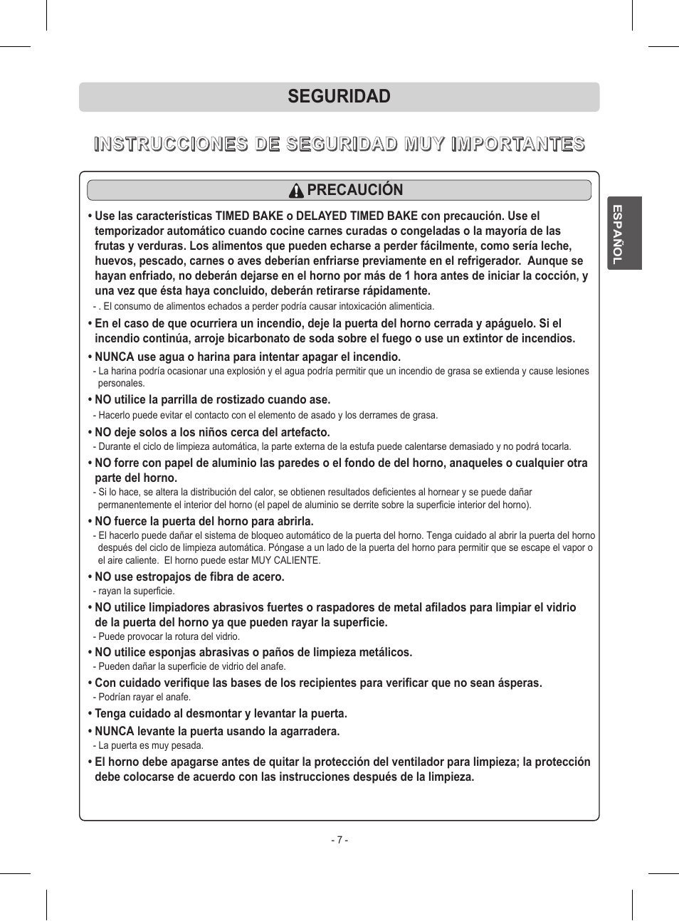 LG LRE30453ST User Manual | Page 43 / 76