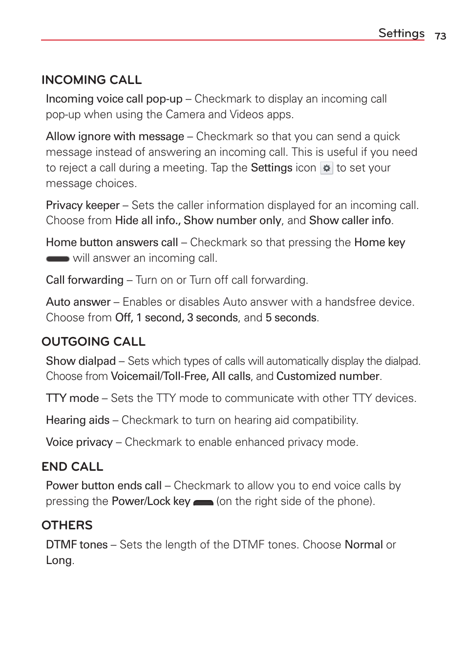 LG VS415PP User Manual | Page 75 / 133