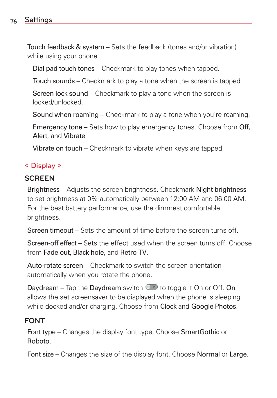 LG VS415PP User Manual | Page 78 / 133