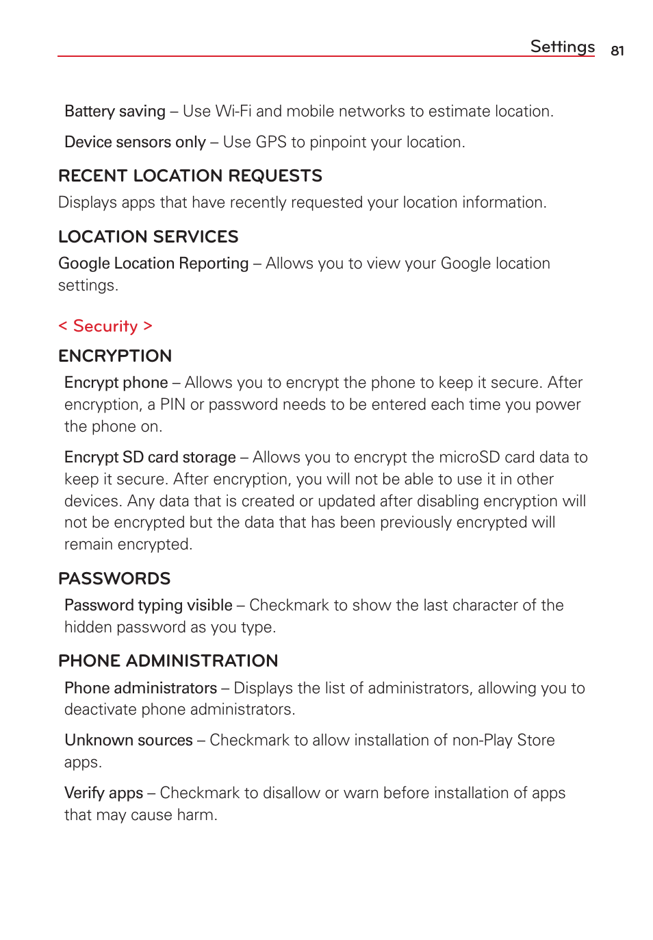 LG VS415PP User Manual | Page 83 / 133