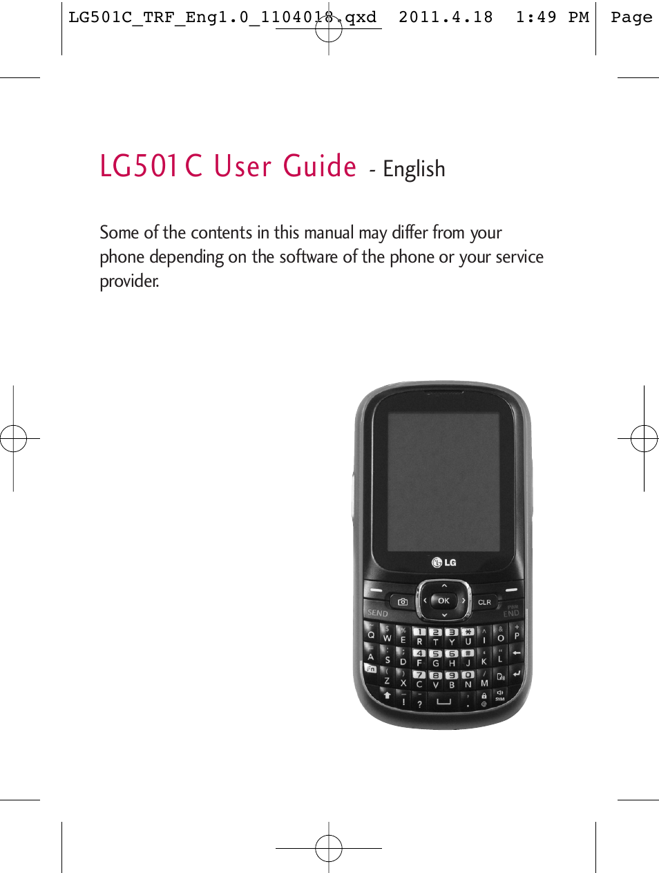 LG LG501C User Manual | 104 pages