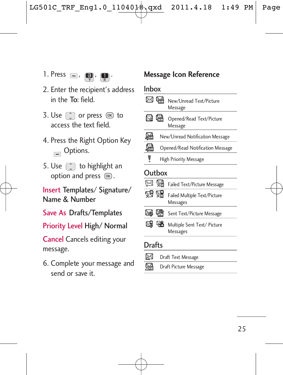 LG LG501C User Manual | Page 25 / 104