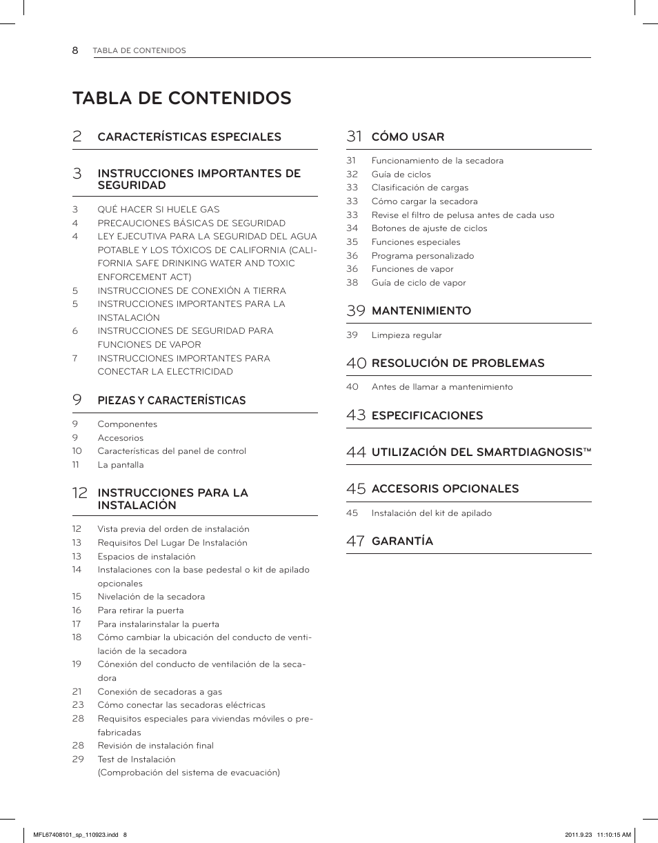 LG DLEX3550V User Manual | Page 54 / 96