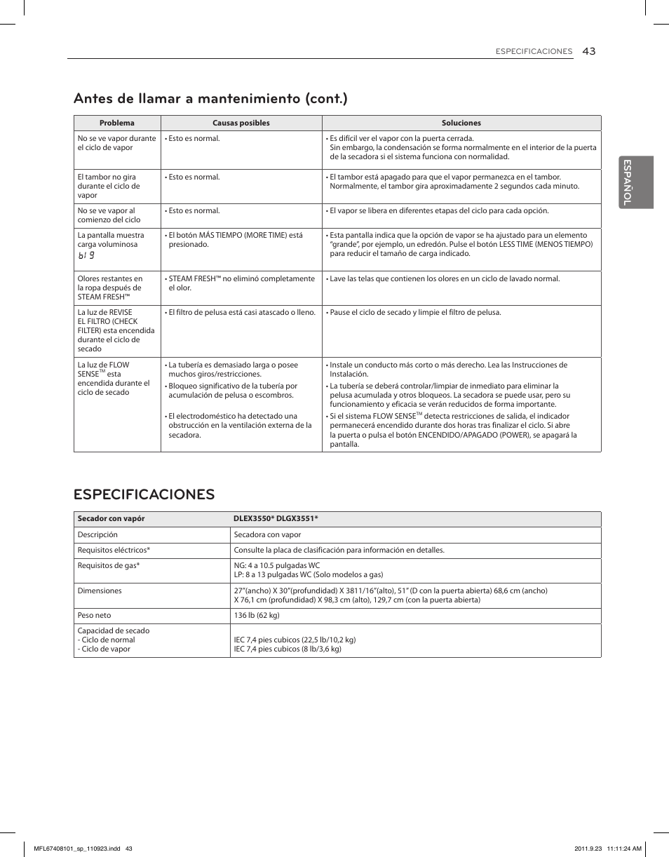 LG DLEX3550V User Manual | Page 89 / 96