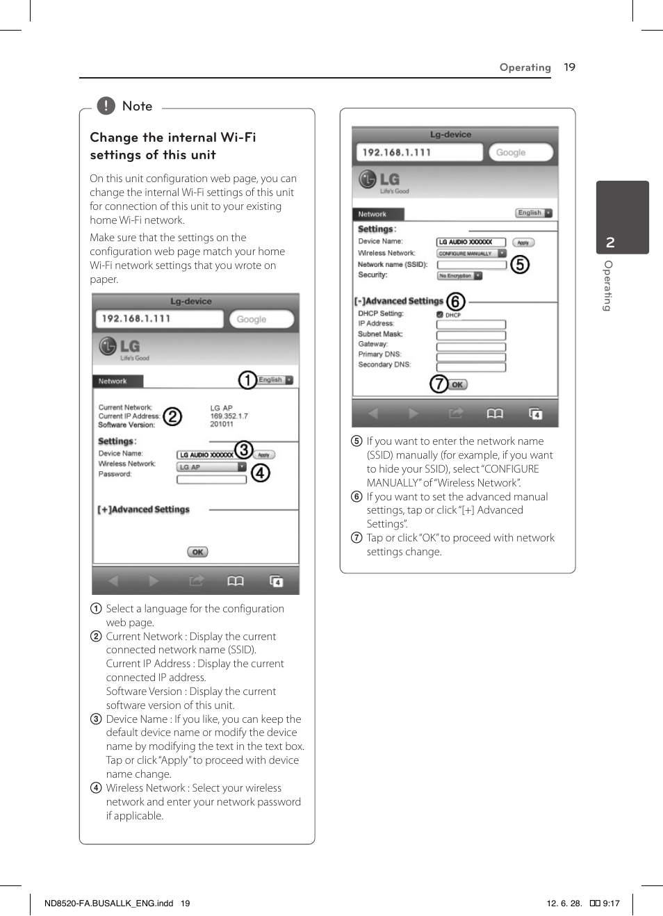 LG ND8520 User Manual | Page 19 / 36