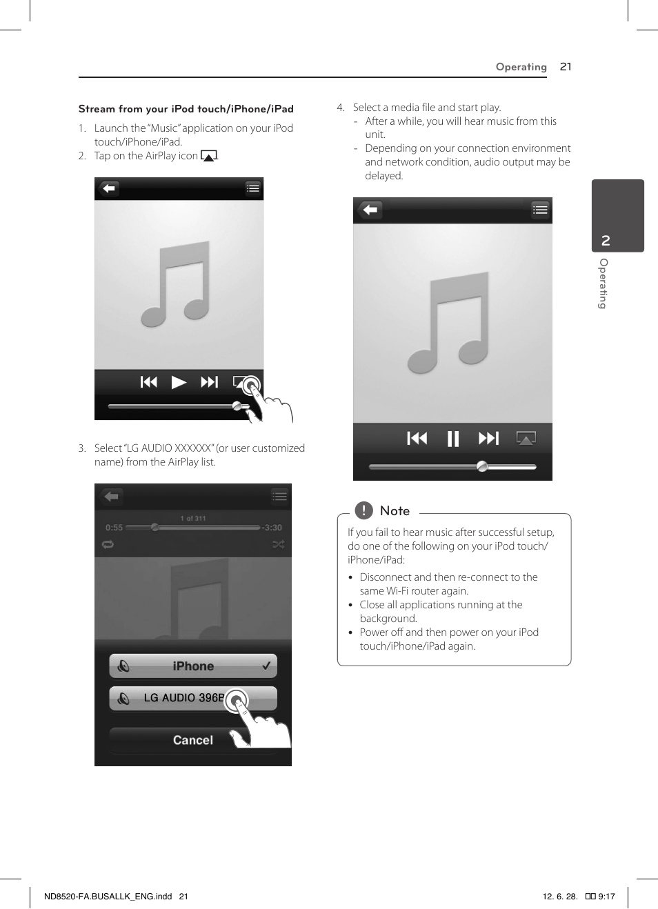 LG ND8520 User Manual | Page 21 / 36