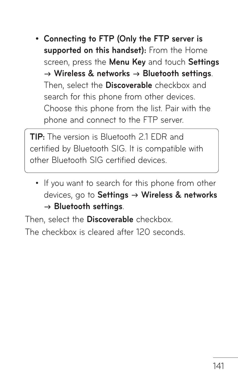 LG LGP509 User Manual | Page 141 / 396