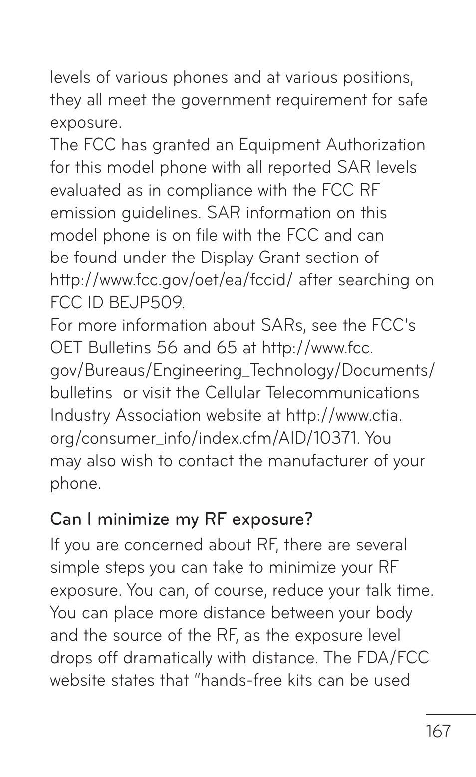 LG LGP509 User Manual | Page 167 / 396