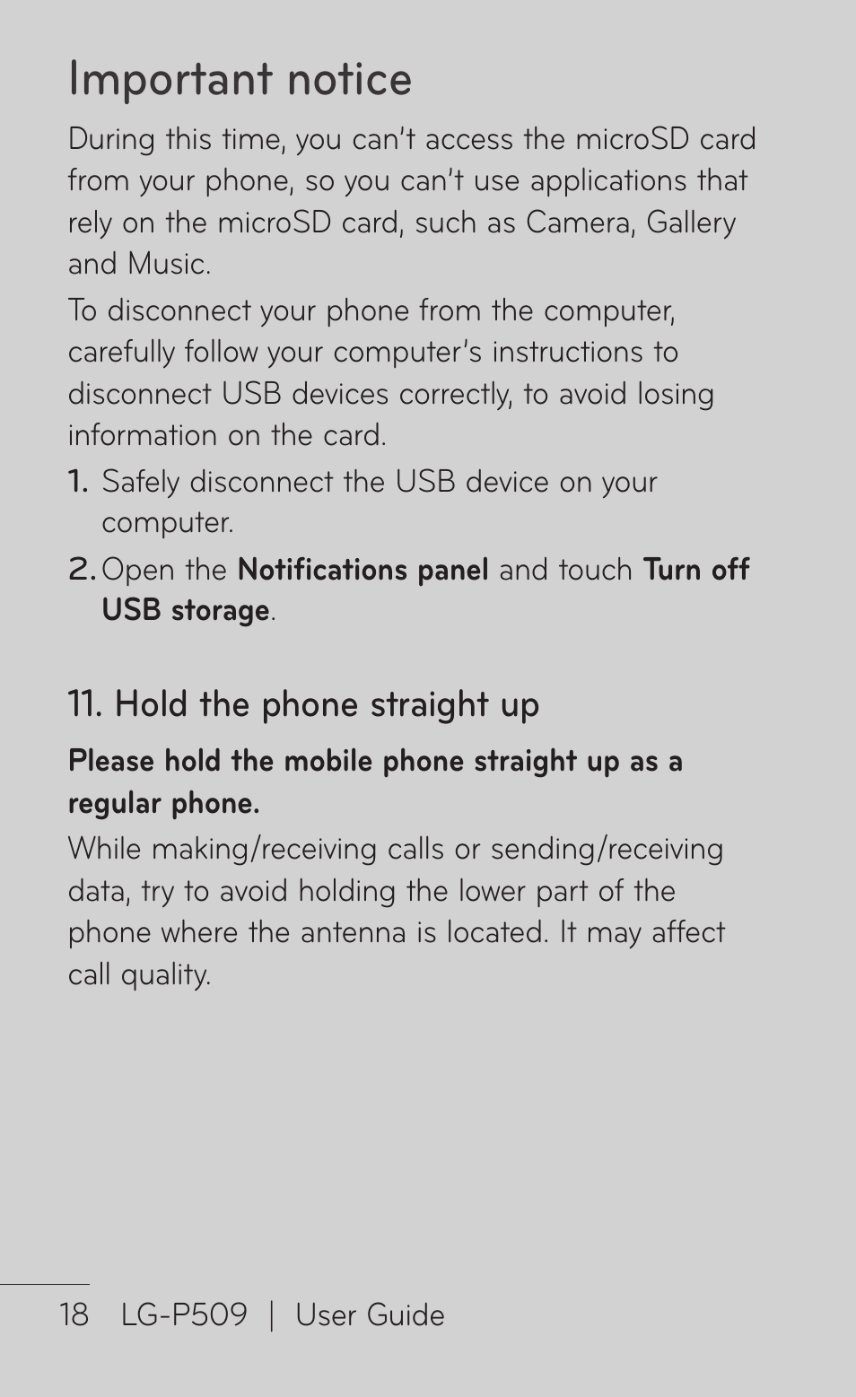 Important notice | LG LGP509 User Manual | Page 18 / 396