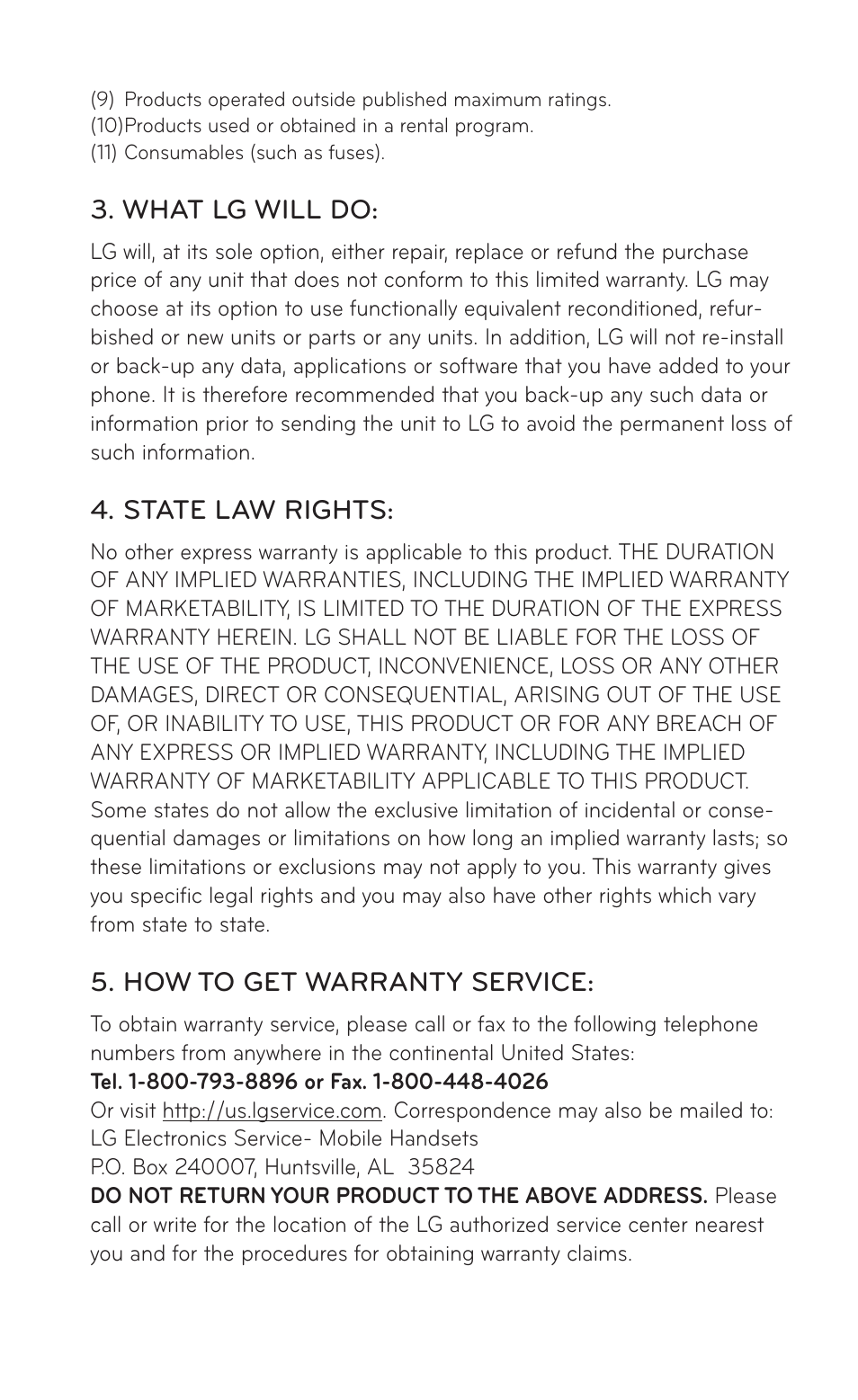 LG LGP509 User Manual | Page 192 / 396