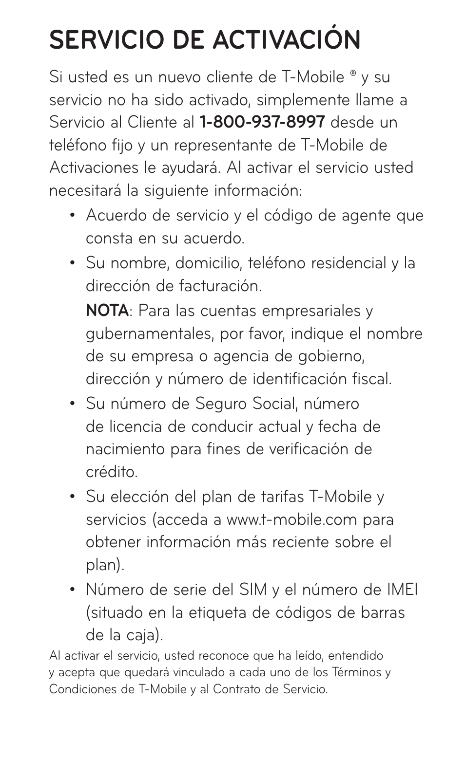 Servicio de activación | LG LGP509 User Manual | Page 197 / 396