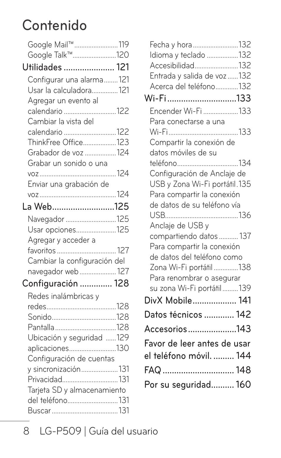 LG LGP509 User Manual | Page 200 / 396