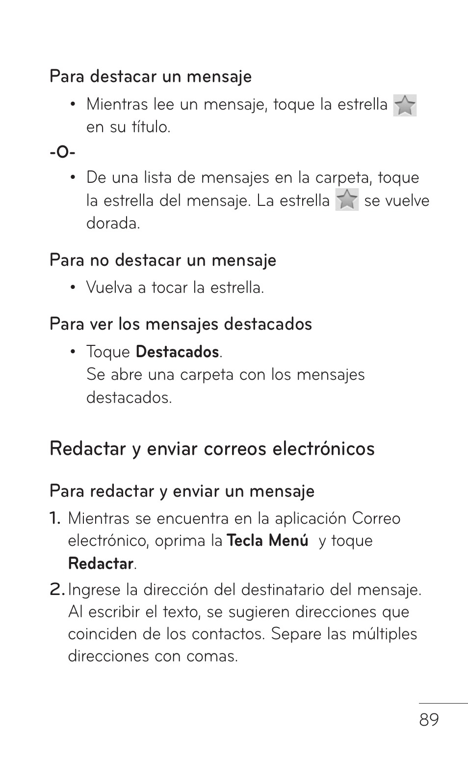 Redactar y enviar correos electrónicos | LG LGP509 User Manual | Page 281 / 396