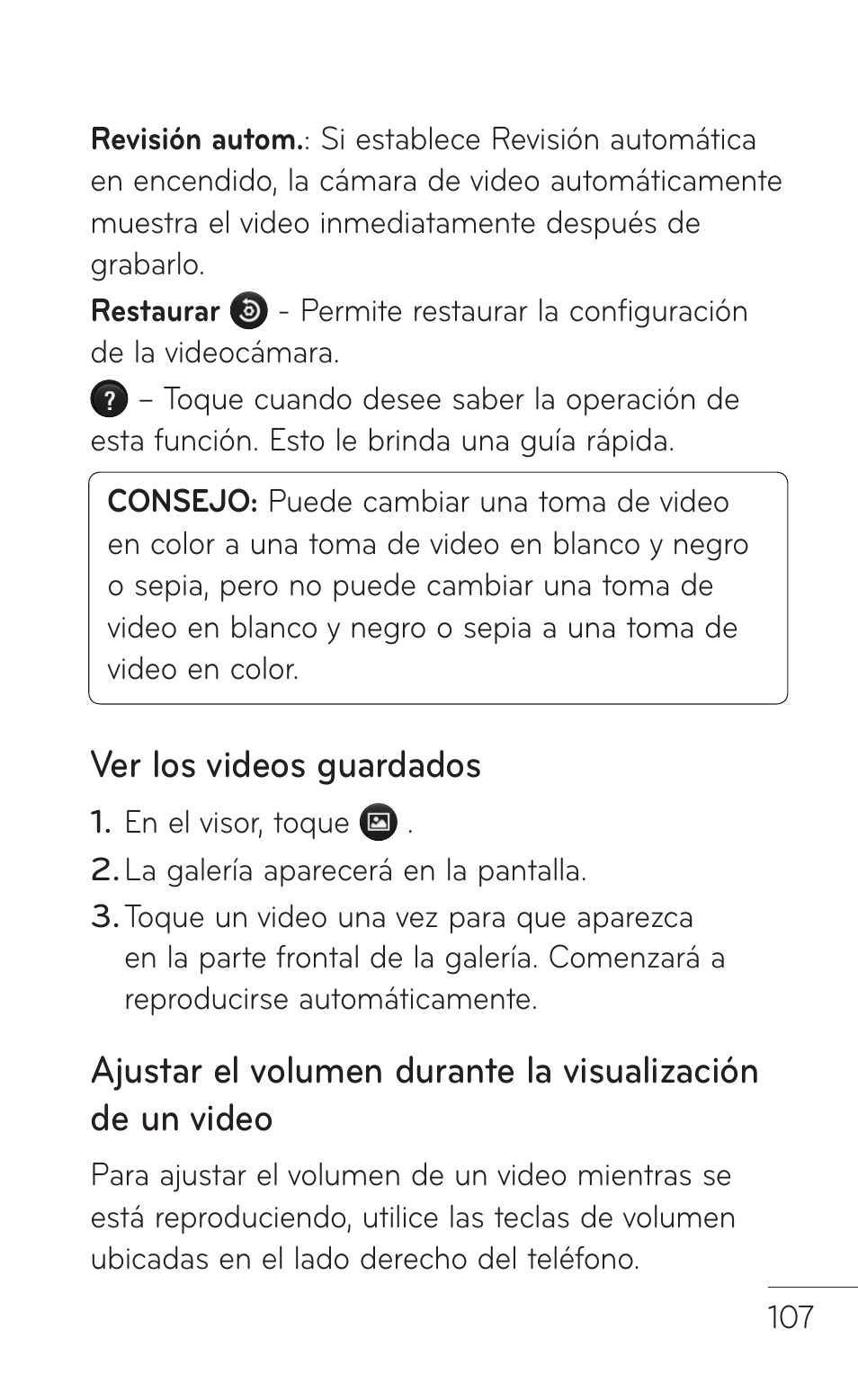 Ver los videos guardados | LG LGP509 User Manual | Page 299 / 396