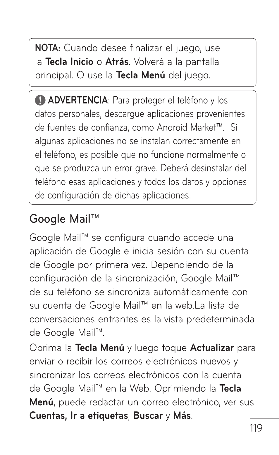Google mail | LG LGP509 User Manual | Page 311 / 396