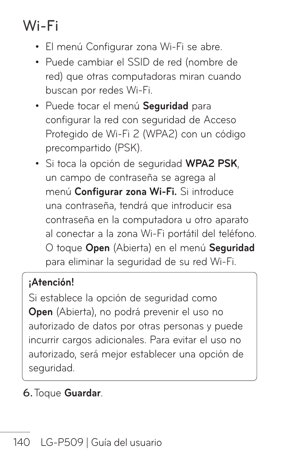 Wi-fi | LG LGP509 User Manual | Page 332 / 396