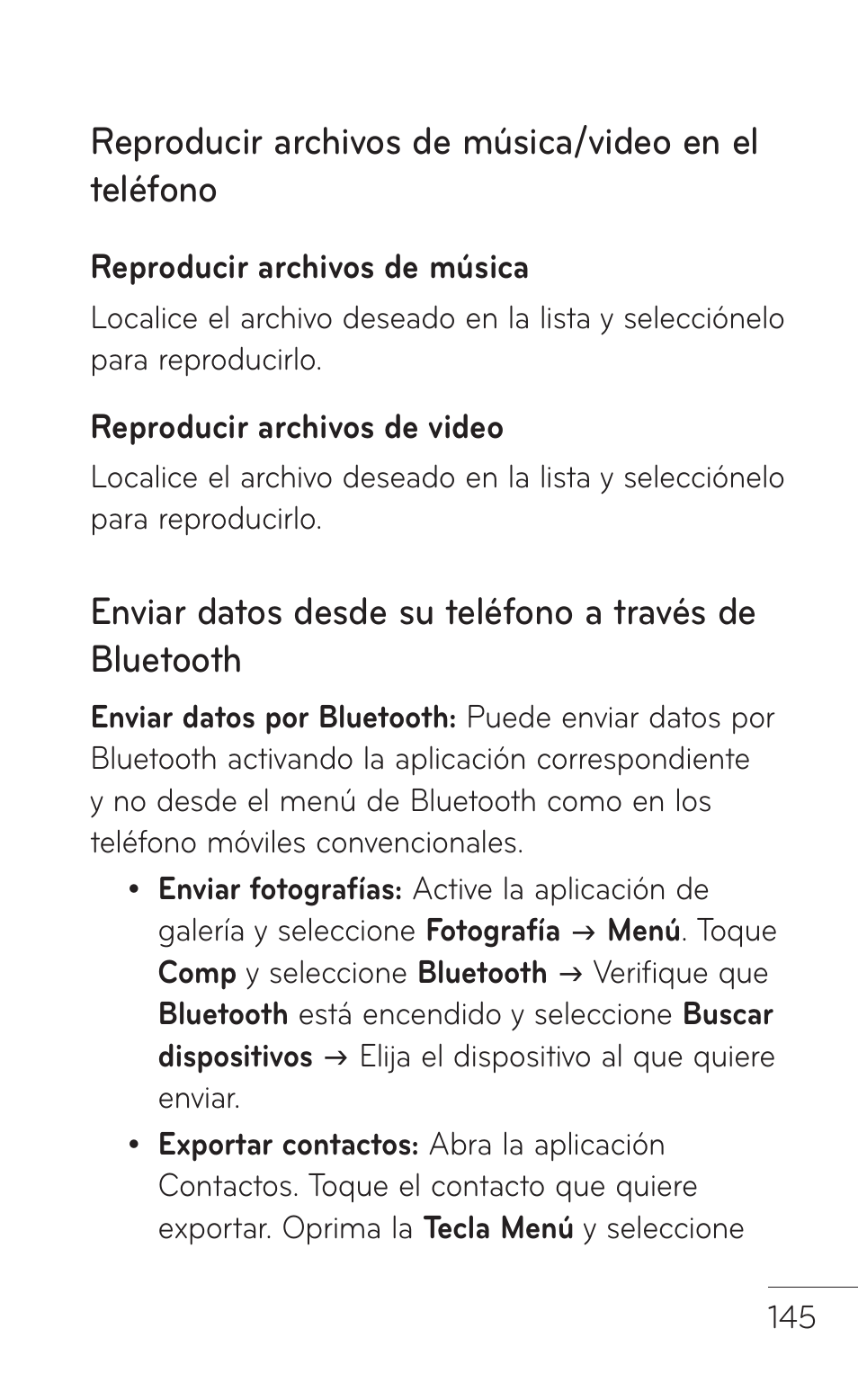 Reproducir archivos de música/video en el teléfono | LG LGP509 User Manual | Page 337 / 396