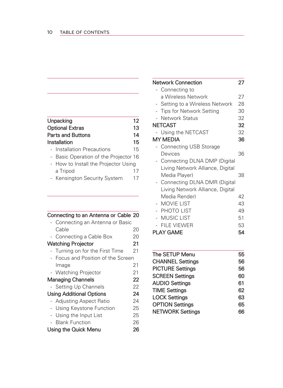 LG HW300T User Manual | Page 10 / 76