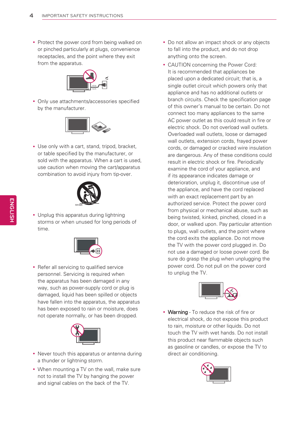 LG 32LV3500 User Manual | Page 4 / 128